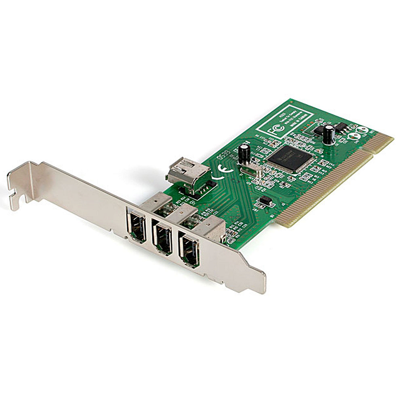 StarTech PCI1394MP 4 port PCI 1394a FireWire Adapter Card - 3 External 1 Internal